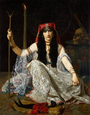 L'Envouteuse by Hugues Merle Oil Painting