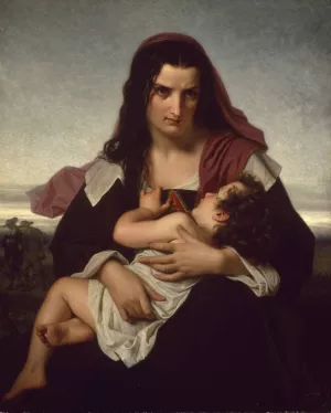 The Scarlet Letter by Hugues Merle Oil Painting