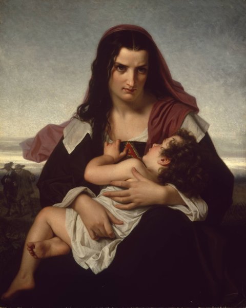 The Scarlet Letter  by Hugues Merle - Hand-Painted Oil Painting Reproduction