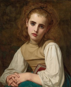 Young Beauty by Hugues Merle Oil Painting