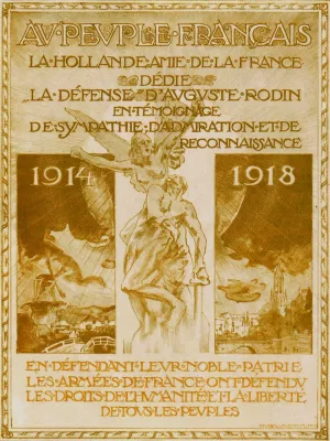 Au peuple francais Oil painting by Huib Luns
