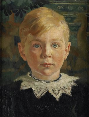 Jeugdportret van Joseph Luns by Huib Luns Oil Painting