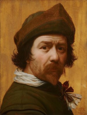 Self-Portrait by Huygh Pietersz Voskuyl Oil Painting