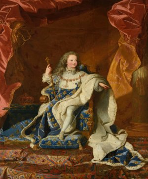 Louis XV, roi de France et de Navarre by Hyacinthe Rigaud Oil Painting