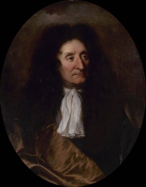Portrait de Jean de La Fontaine by Hyacinthe Rigaud Oil Painting
