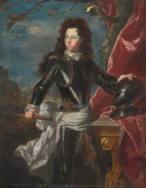 Portrait Of A Man In Armour by Hyacinthe Rigaud Oil Painting