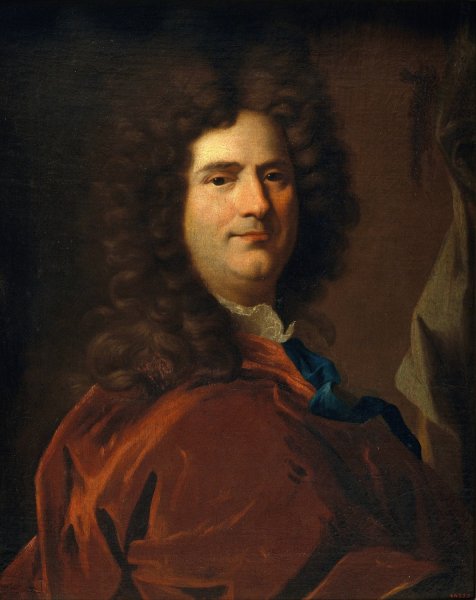 Self-portrait  by Hyacinthe Rigaud - Hand-Painted Oil Painting Reproduction