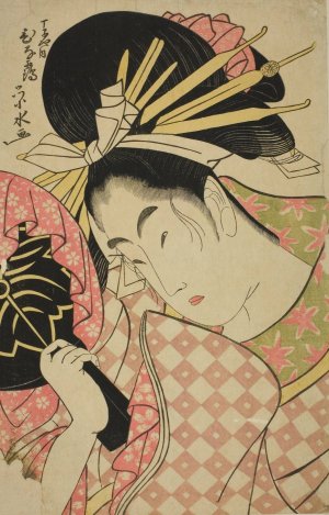 The courtesan Hinazuru of the Chojiya by Ichirakutei Eisui Oil Painting