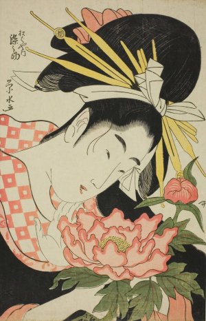 The Courtesan Somenosuke of the Matsubaya by Ichirakutei Eisui Oil Painting