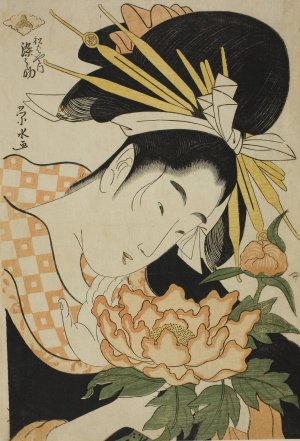 The Courtesan Somenosuke of the Matsubaya by Ichirakutei Eisui Oil Painting