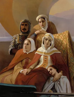 Crusaders, After Emile Signol Oil painting by Ida Silfverberg