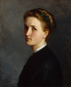 Self-Portrait by Ida Silfverberg Oil Painting
