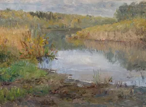A River in France. Study by Ida Von Schulzenheim Oil Painting