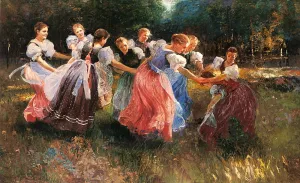 The Rite of Spring by Ignac Ujvary - Oil Painting Reproduction