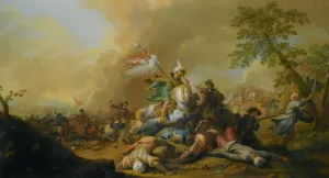 A Battle Between Christians and Turks by Ignace Jacques Parrocel - Oil Painting Reproduction