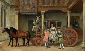 Der Besuch by Ignacio De Leon Y Escosura Oil Painting