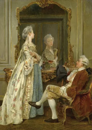 The Courtship by Ignacio De Leon Y Escosura Oil Painting