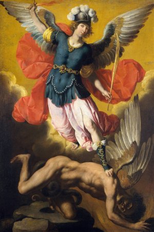 Saint Michael the Archangel by Ignacio De Ries Oil Painting