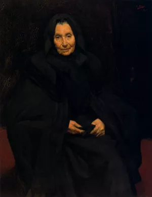 Madre del Pintor Oil painting by Ignacio Diaz Olano
