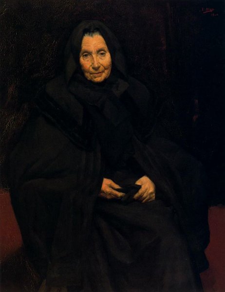 Madre del Pintor by Ignacio Diaz Olano - Hand-Painted Oil Painting Reproduction