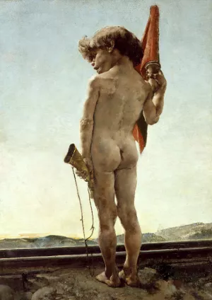 El Guardavia by Ignacio Pinazo Camarlench Oil Painting