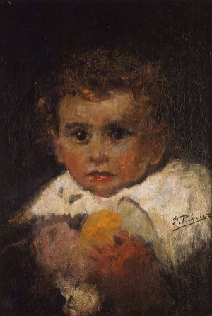 Nino by Ignacio Pinazo Camarlench Oil Painting