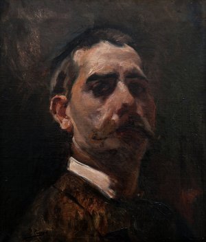 Portrait by Ignacio Pinazo Camarlench Oil Painting