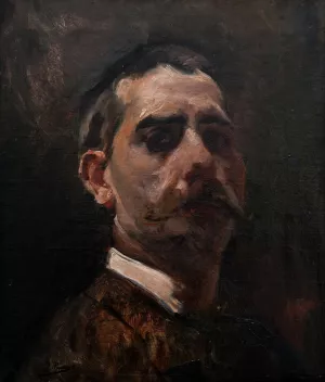 Portrait by Ignacio Pinazo Camarlench Oil Painting