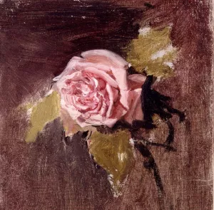 Una Rosa by Ignacio Pinazo Camarlench - Oil Painting Reproduction