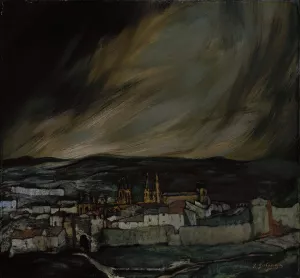 Castilian Landscape by Ignacio Zuloaga Oil Painting