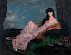 Countess Mathieu de Noailles, Anna Elisabeth de Brancovan by Ignacio Zuloaga Oil Painting
