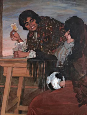 La Mejor Suerte by Ignacio Zuloaga Oil Painting