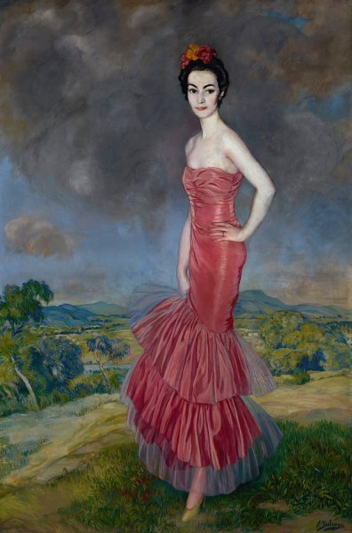 Main Product Photo of La Senora Garay Painting by Ignacio Zuloaga