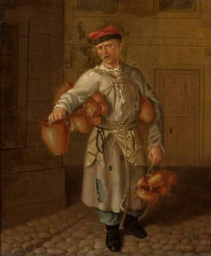 Potter by Ignacy Gepner Oil Painting