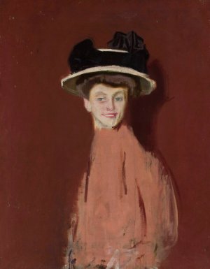 Portrait study of a woman by Ignacy Marek Oil Painting