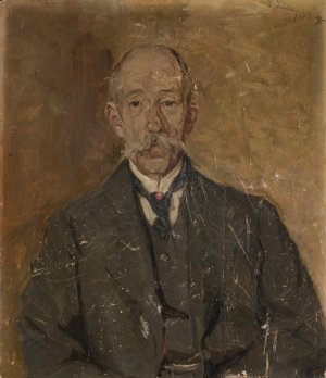 Portrait of an old man by Ignacy Pinkas Oil Painting