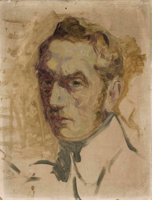 Self-portrait by Ignacy Pinkas Oil Painting