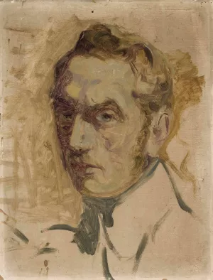 Self-portrait by Ignacy Pinkas Oil Painting