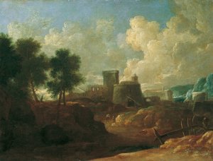 Flusslandschaft by Ignaz Flurer Oil Painting