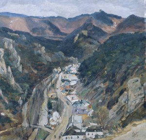 Die Bruhl by Ignaz Potsch Oil Painting