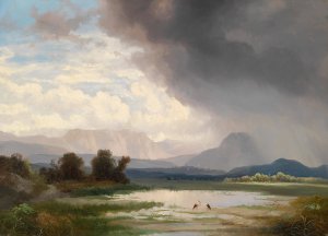 Karawankenlandschaft by Ignaz Raffalt Oil Painting