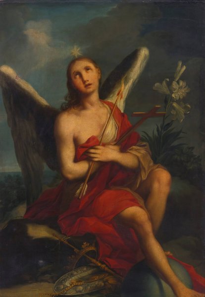 An Angel, Posiibly an Allegory of Devine Love by Ignaz Stern - Hand-Painted Oil Painting Reproduction