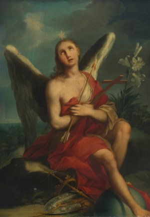 An Angel by Ignaz Stern Oil Painting
