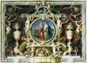 Juno and Flora by Ignaz Unterberger Oil Painting