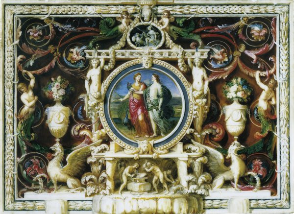 Juno and Flora  by Ignaz Unterberger - Hand-Painted Oil Painting Reproduction