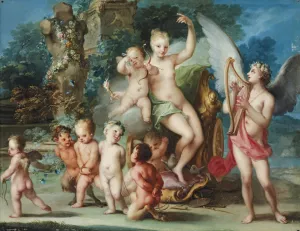 The Triumph Of Venus And Cupid by Ignazio Stern Oil Painting