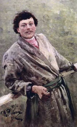 A Belorussian. Portrait of Sidor Shavrov by Ilia Efimovich Repin Oil Painting