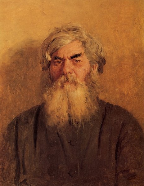 Main Product Photo of A Peasant with an Evil Eye Painting by Ilia Efimovich Repin