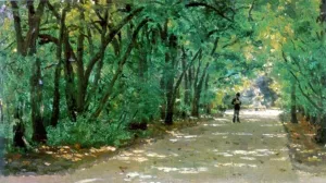 Alley in the Park Kachanovka by Ilia Efimovich Repin Oil Painting