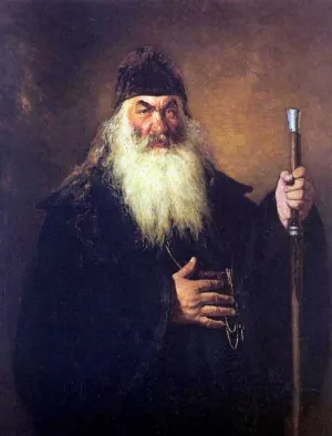 An Archdeacon Oil painting by Ilia Efimovich Repin